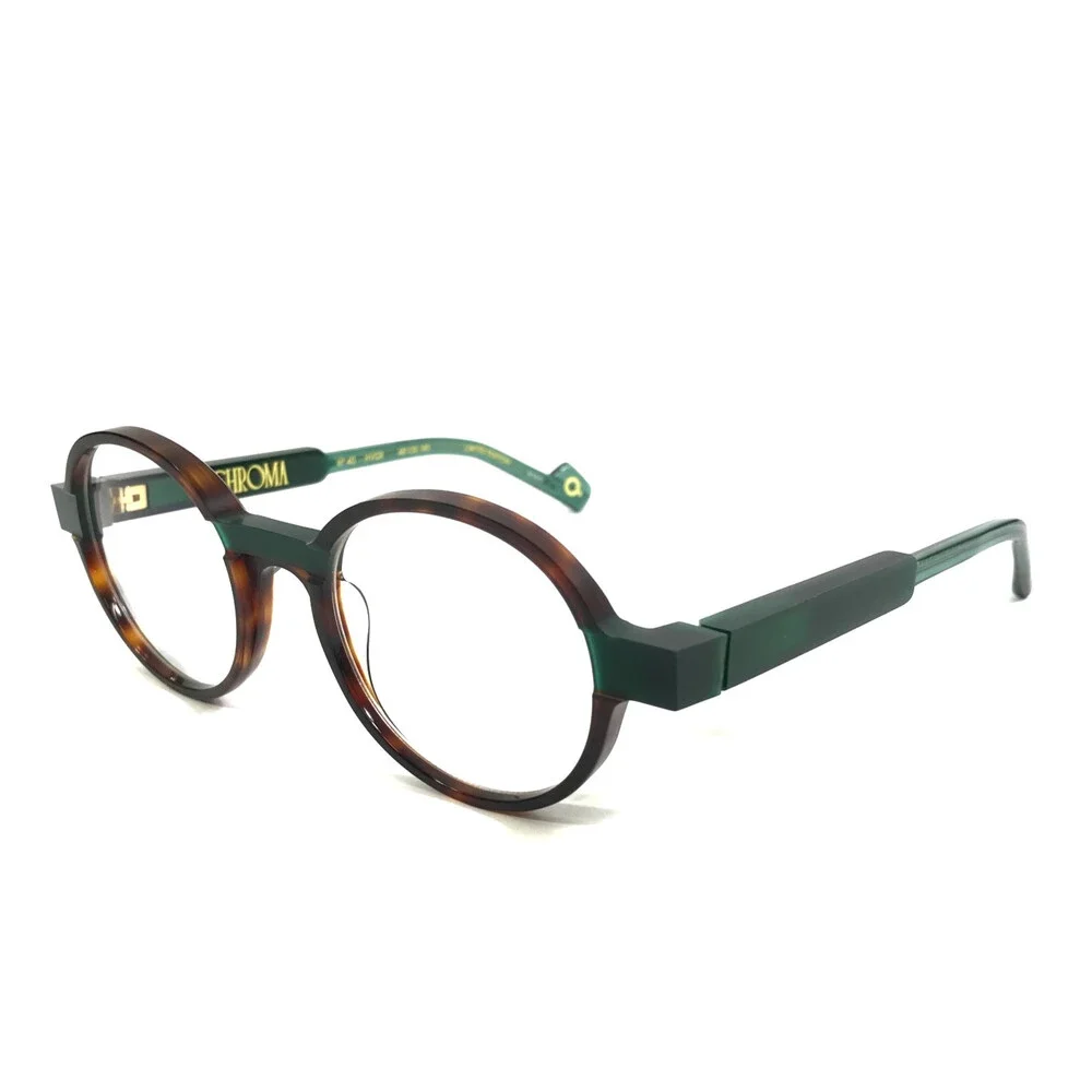 Etnia Barcelona Eyeglasses Frames CHROMA N40 HVGR Havana Green Brown 48-20-140